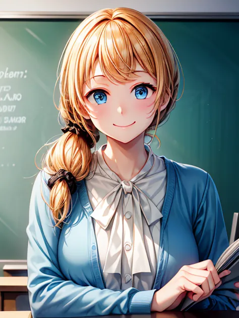 high resolution、High definition、high quality、Masterpiece、1 female、Ellen Baker、School teacher、Blonde、Blue Eyes、Light blue suit、Sc...