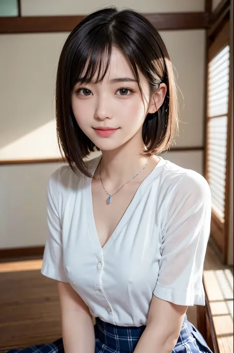 ((Japanese high school uniform))、Headband、masterpiece, 1 beautiful girl, Fine grain, Swollen eyes, highest quality, Ultra High r...
