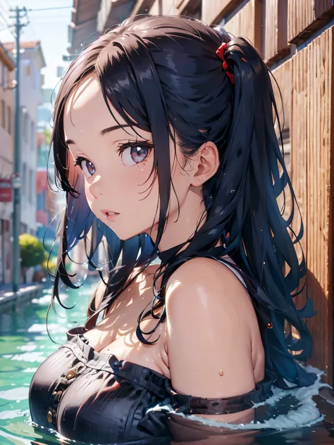 best quality, masterpiece, ultra high res, (photorealistic:1.4), raw photo, 1girl, off shoulder, wet, jenya.d