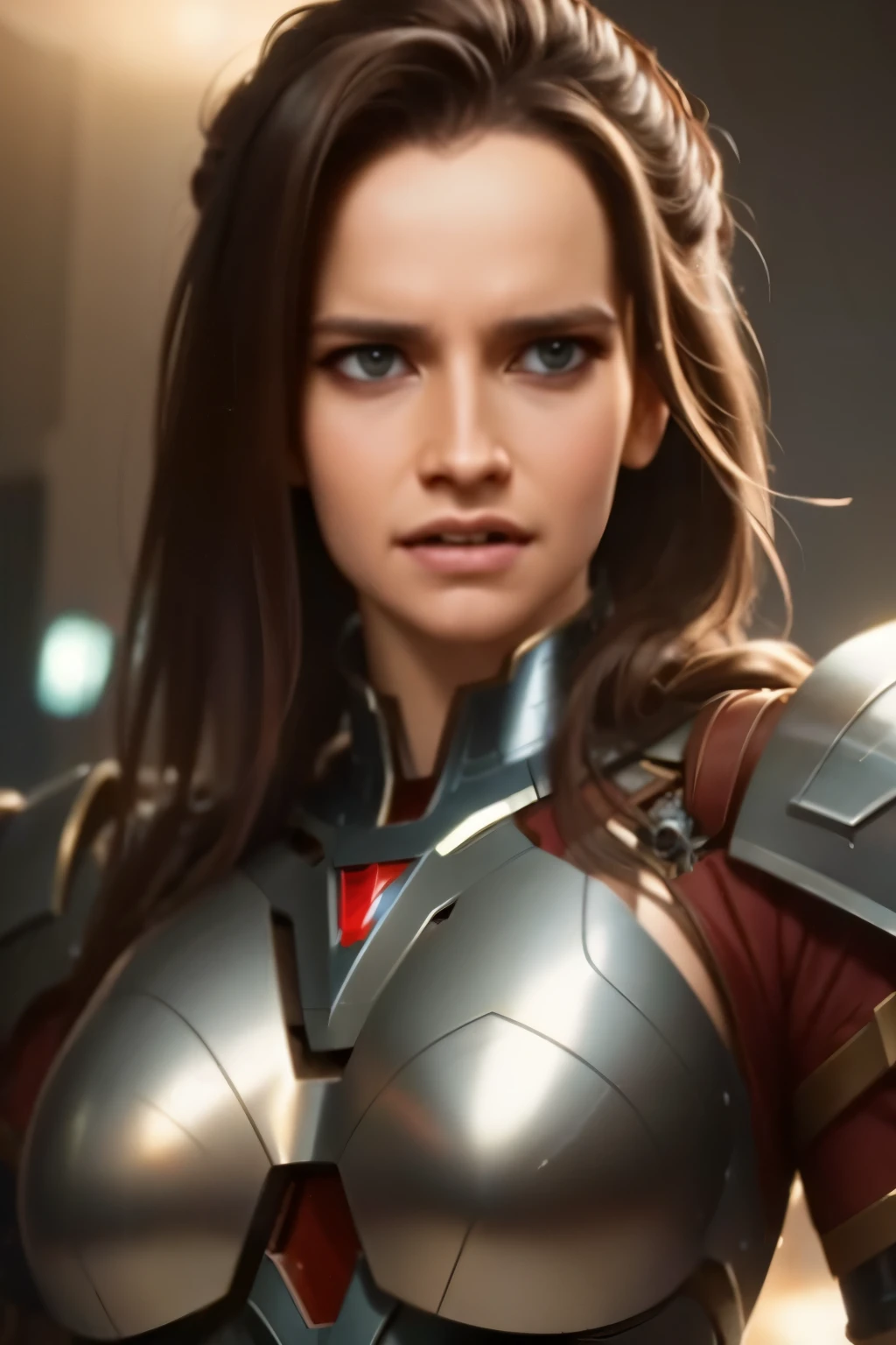 a close up of a woman in a suit of armor, medium close - up ( mcu ), 8k artgerm bokeh, wojtek fus, ig model | artgerm, ross tran 8 k, by ruan jia and stanley artgerm, by Jason Chan, cinematic. by leng jun, by Yang J, yanjun chengt