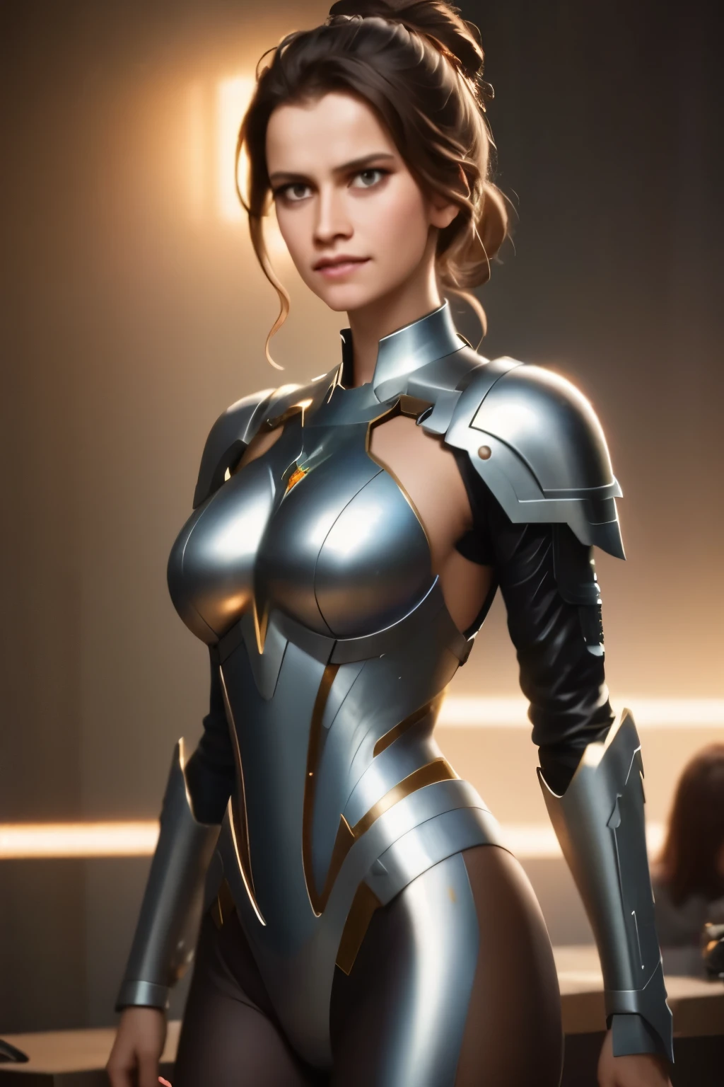 a close up full figure of a woman in a suit of armor, medium close - up ( mcu ), 8k artgerm bokeh, wojtek fus, ig model | artgerm, ross tran 8 k, by ruan jia and stanley artgerm, by Jason Chan, cinematic. by leng jun, by Yang J, yanjun chengt