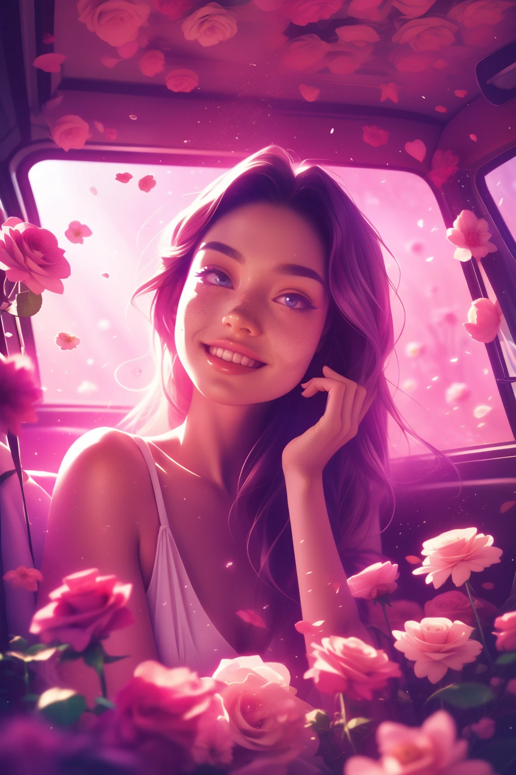 (นี่คือสิ่งที่สวยงาม, ซับซ้อน, (โรแมนติก) fantasy image that emphasizes beauty และ grace.) Generate a blind curvy woman กับ soft natural freckles. Her face is important และ should be (เกิดขึ้นได้อย่างสมบูรณ์แบบ) กับ (beautiful ริมฝีปากบวม) และ (คุณสมบัติที่สมบูรณ์แบบ). มีปานกระที่น่ารักอยู่บนริมฝีปากของเธอ. The image exudes ethereal beauty และ soft fantasy, กับ ระยับing shades of pink throughout. Surround her กับ eternal roses in ระยับing shades. รับรองความสมบูรณ์แบบบนใบหน้าของเธอ, ผม, และ eyes. Include หวาน และ detailed birds และ soft, luminous flowers และ detailed roses. Utilize dynamic composition และ dramatic lighting และ cinematic lighting to create an น่าสนใจ fantasy image. The background of the image is น่าสนใจ และ ultra-detailed, กับ soft fantasy lighting และ gradients. รวมรายละเอียดแฟนตาซี, ออร่าน่ารัก, มีสีสัน, มีสีสัน, และ น่าสนใจ magical background. พื้นหลังของภาพตกแต่งด้วยโทนสีชมพู, ระยับ, แวววาว, และ fantasy details like colored bubbles และ cosmos. รวมไปถึงฝ้ากระที่ละเอียดอ่อน, natural freckles และ a diffused realistic skin tone. ผสมผสานองค์ประกอบแห่งจินตนาการอันสูงส่ง, แปลก, และ detailed elegance. กุหลาบอังกฤษ, เจ้าหญิง, โสเภณี, หญิงสูงศักดิ์, หวาน, น่ารัก, เงียบสงบ, น่ารัก, ระยับing, แวววาว, แวววาวing, จินตนาการทางโหราศาสตร์, (((ผลงานชิ้นเอก))), (คุณภาพสูงสุด), มายากลเพิ่มขึ้น, สวนแฟนตาซี, หน้าสวย, ใบหน้าที่สมบูรณ์แบบ, ริมฝีปากบวม, น่าสนใจ, ยิ้มขี้อาย, องค์ประกอบแฟนตาซี, มายากลเพิ่มขึ้น, ดวงตาสวย, perfect ริมฝีปากบวม, โทนสีอัญมณี, ความส่องสว่าง. Taken กับ a canon camera.