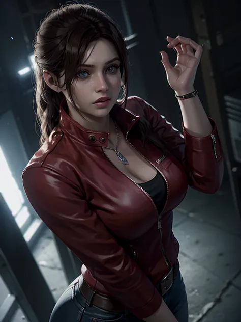 Claire Redfield, {{master part, best quality, CG extremamente detalhado, Unity 8k papel de parede, Cinematic lighting}},  1girl,...