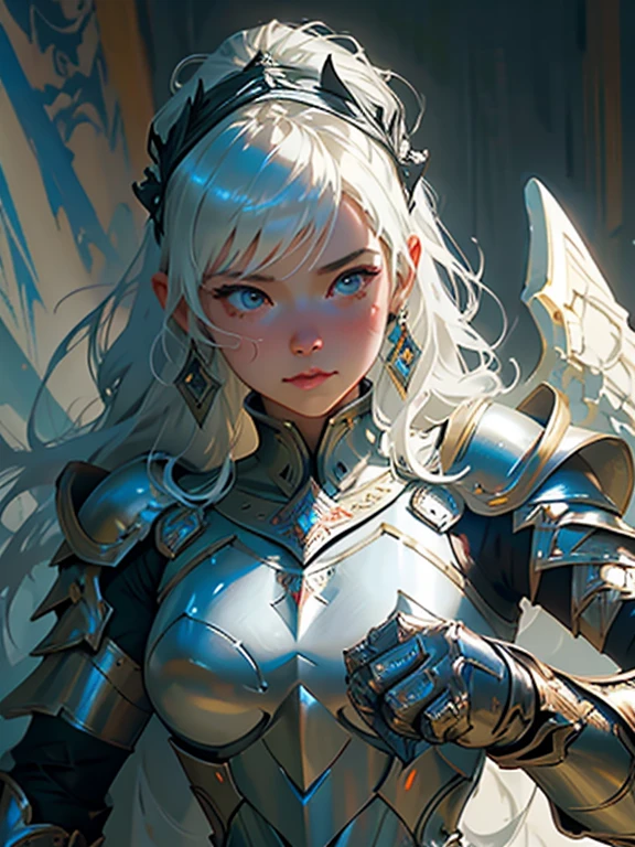 A close-up of a woman in a dress and a knight, Knights and princesses, Artgerm and Atey Ghailan, Angel Park, knight in armor dance popping, but the armor covers her face, by Cynthia Sheppard, of a beautiful female knight, artgerm and craig mullins, MTG Art, Medieval fantasy art, Artgerm et WLOP