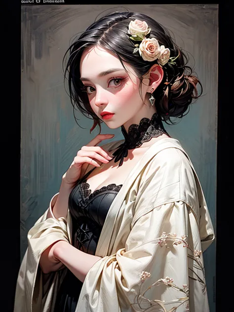 A Flower by Kathy Weldon, Olga Kvasa, Miho Hirano, hyperdetailed complicatedly detailed gothic art trending on Artstation triadi...