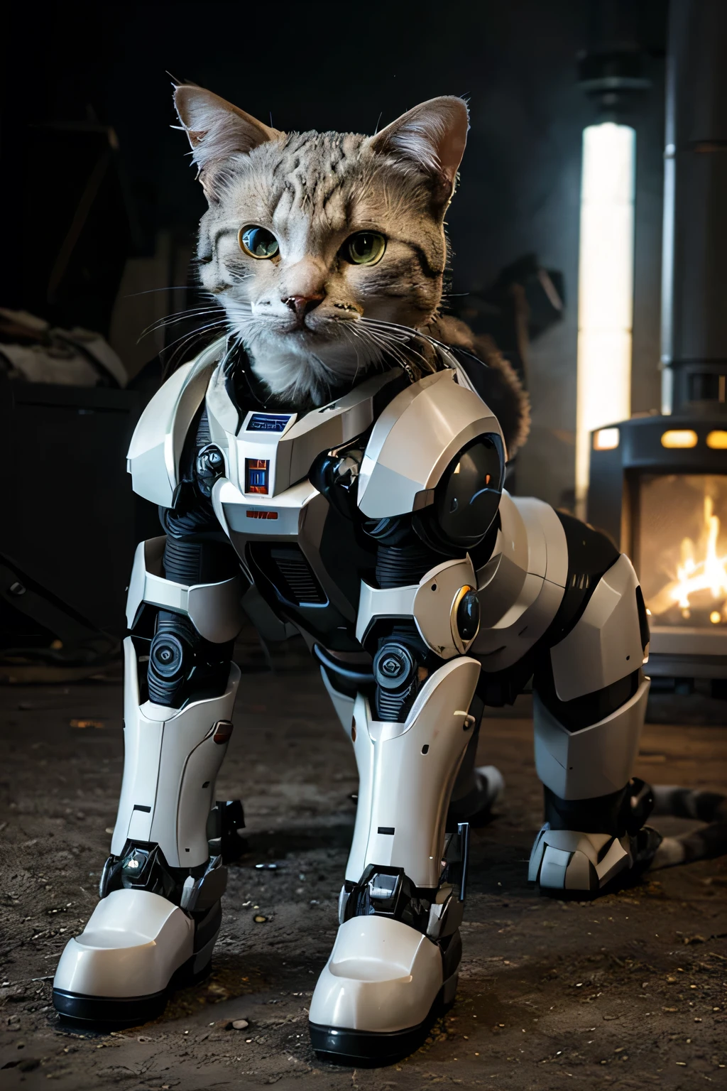 Anthropomorphic Cat in Robotech Cyclone armor in post invid invasion earth