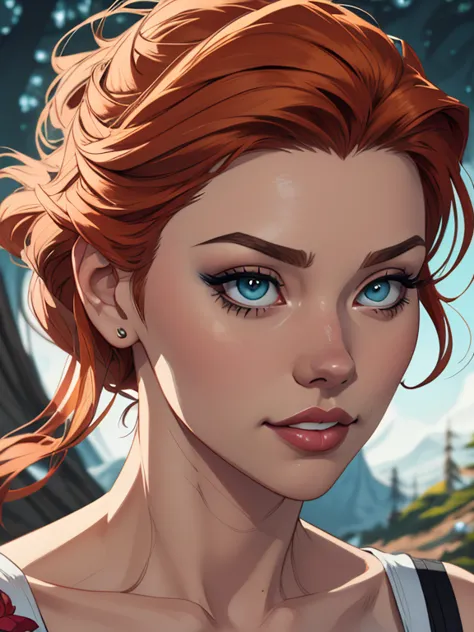 Personagem mulher estilo atompunk Fiona rainha Anna de Arendelle com marcas de guerras Imagem de desenho animado de uma mulher ....