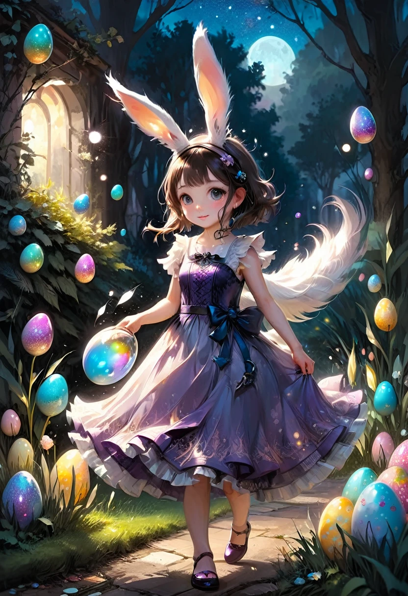 a لطيف girl with long رقيق آذان أرنب, آذان أرنب, The most beautiful amazing incredible stunning لطيفst baby rabbit searching for Easter eggs with a little happy human girl in an easter dress, رقيق, محبوب, لطيف, مفرط التفاصيل, سينمائي, مطاردة بيضة عيد الفصح, البريق, بريق, منتصف الليل "garden covered in بريق, السحر والشرر" : التفاصيل القصوى : زخارف معقدة : بواسطة باستيان ليكوف ديهارمي : جيريمي مان : أندريه والين : عمق المجال العميق : إضاءة درامية مشرقة : كريج مولينز : شعاعي : الحد الأقصى : deviantart : تتبع الأشعة : يوشيكاتا أمانو; إدوين لاندسير; إسماعيل إنسي أوغلو; مطاحن روس: هزم نجاي; بيلا بوكس; 3D; تخريمية معقدة : تركيبة مثالية