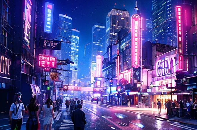 mais alta qualidade,obra de arte,qualidade cinematográfica,cidade,ciberpunk,future cidade,cidade,SF,robô,arte digital,Luz neon,Placas de neon,catedral,noite,Rua,carro esportivo,8K,4K