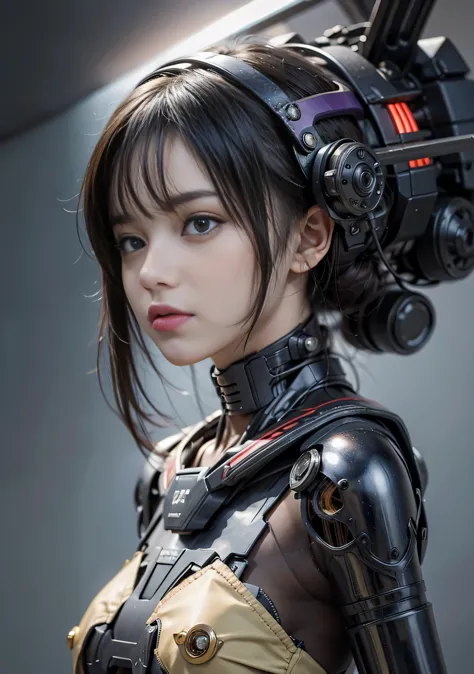 (RAW quality:1.4), highest quality, masterpiece, Ultra-high resolution, (Realistic: 1.4), RAW Photos, Mechanized girl 1 person, ...