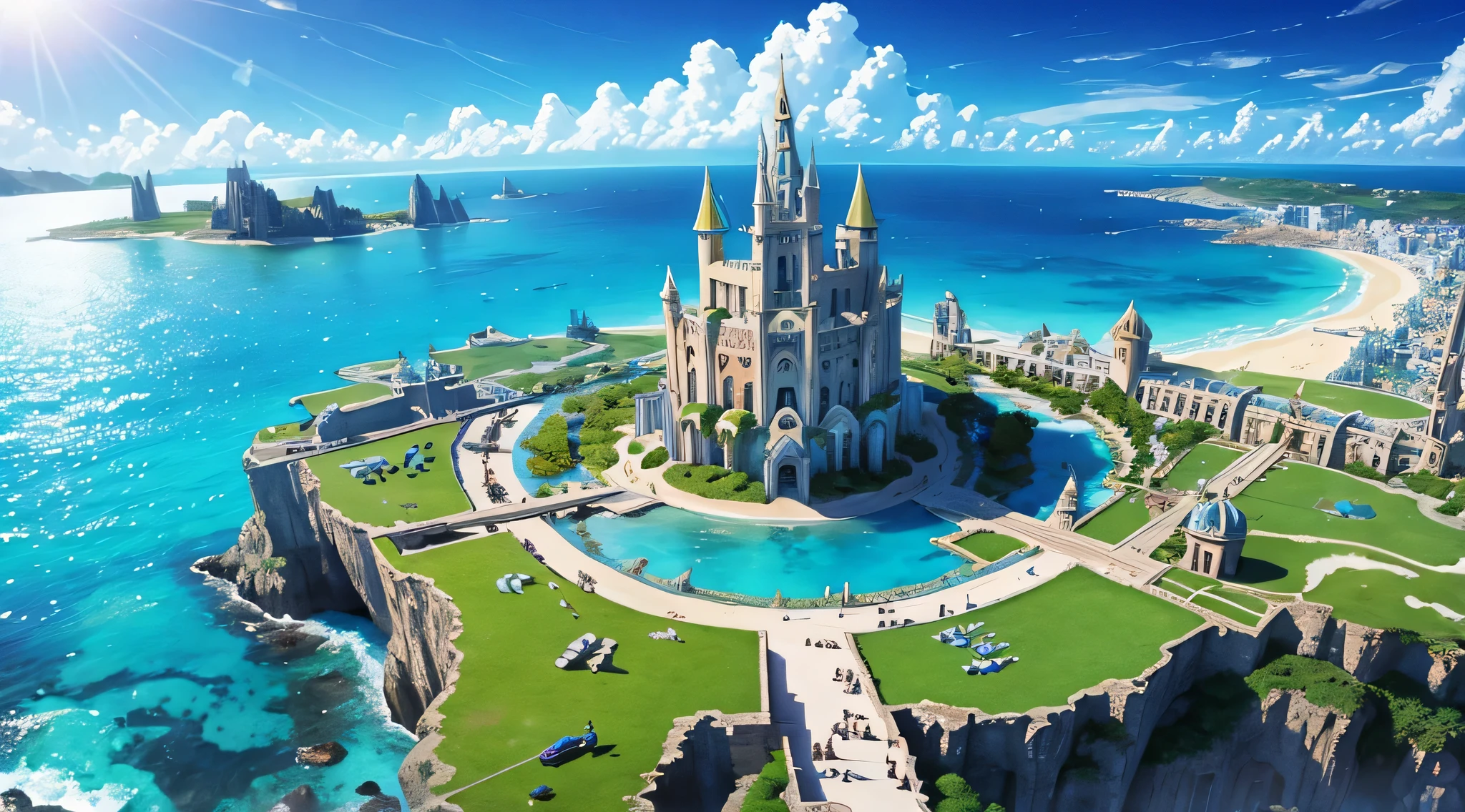 Fantasy Atlantis，The sea and the city merge