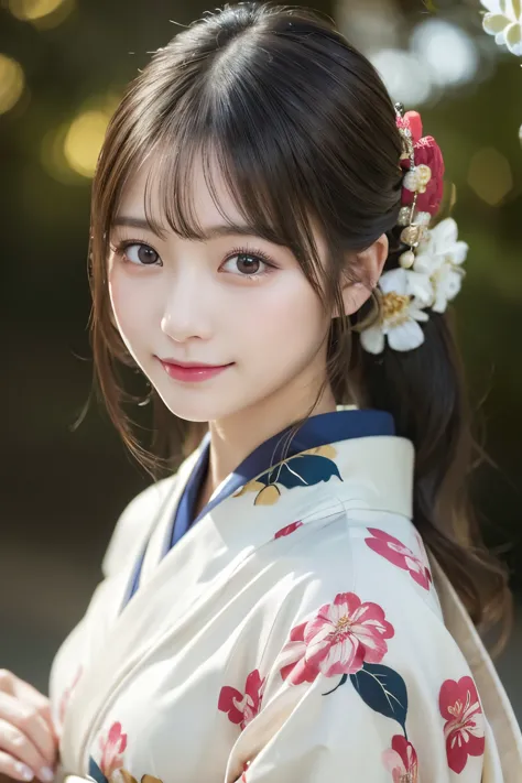 （kimono）、masterpiece、beautiful girl、Beautiful detailed eyes、highest quality, 超A high resolution, (reality: 1.2), Cinema Lighting...