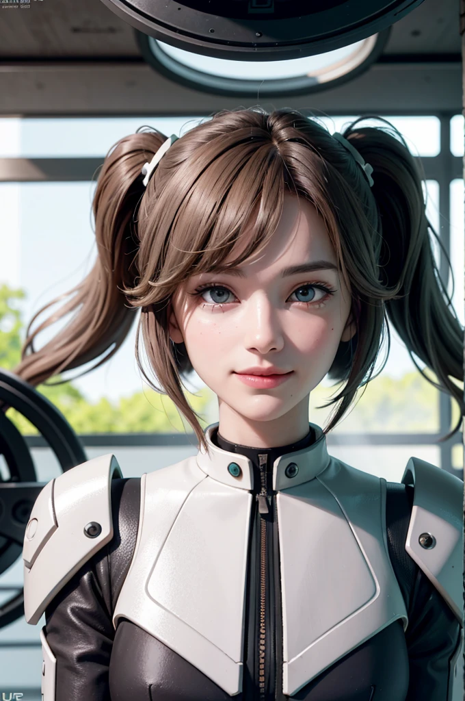 a beautiful portrait [girl | Miss]  Written by Junko Ejima《halo》Green Mark IV armor in，Holding a BR55 battle rifle in a futuristic space station,  thinning hair, Compared, texture, realism, high quality, Film Grain, Fuji XT3, Crazy details, Wheels within wheels details, Ultra Detailed, Soft movie lighting, Adobe Lightroom, Photography Lab, Wheels within wheels, Very detailed, Soft colors, Crazy details, Wheels within wheels details, Ultra Detailed, Soft movie lighting, Adobe Lightroom, Photography Lab, Wheels within wheels, Very detailed, Soft colors, masterpiece, (close up portrait of a smiling girl) , (Backlight), (Wheels within wheels, Octane Rendering, Very detailed, 8K, HDR, Ultra HD, high quality, professional, Unreal Engine,Popular on artstation), lens flare, In the shade