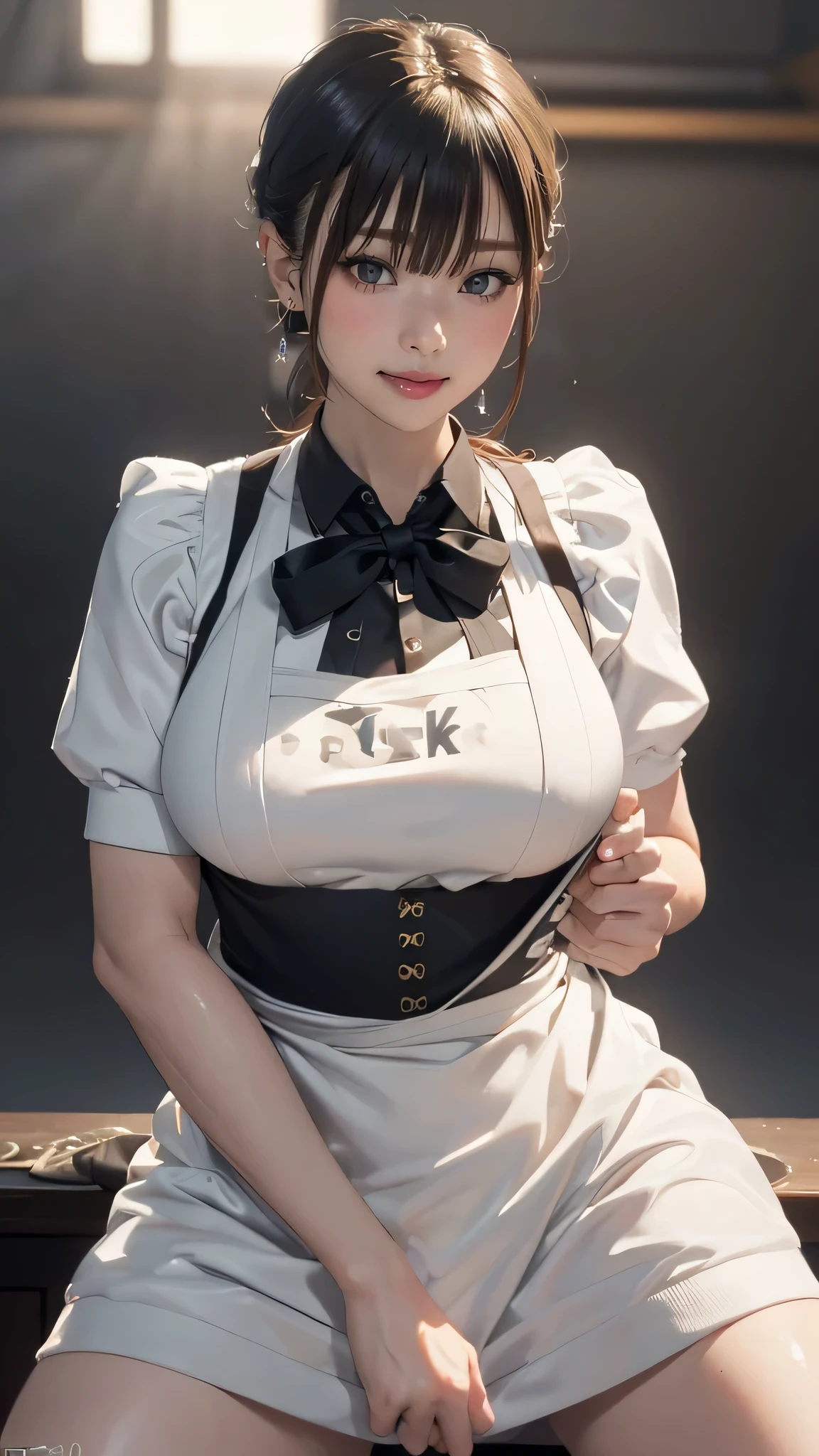 apron,sweat,(random sex pose:1.2),(random hairstyle),(Thin type:1.5),(large breasts),(Highest image quality,(8K), Ultra-realistic, Best Quality, High quality, High Definition, high quality texture, high detailing, Beautiful detailed, fine detailed, extremely details CG, Detailed texture, realistic representation of face, masterpiece, presence)