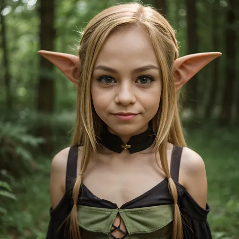 A cute goblin girl that look like an elf