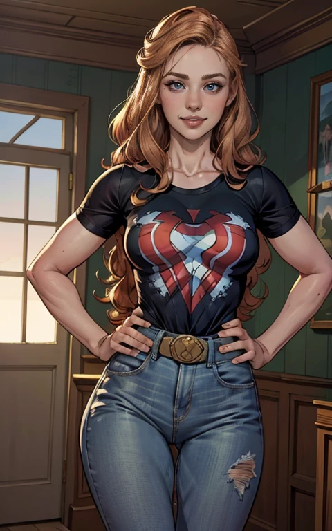  junto com o demolidor personagem das HQs da Marvel  de 35 anos, Jennifer Connelly very long to the waist and half curly with bangs, seios pequenos, olhos grandes com um brilho apaixonado, olhos verdes mel, Um lindo sorriso, vestindo uma camiseta preta longa com um terno feminino verde e jeans, in a serious and sweet comic-style pose, alta qualidade Jennifer Connelly (estilo de desenho animado:1.2),  [(lindas mulheres de meia idade]) desenho de vestindo um moletom folgado e oversized, grande sorriso, olhos perfeitos, rosto detalhado, fundo de festa, pose divertida, olhar sedutor, confete, fundo branco simples junto com o demolidor personagem das HQs da Marvel 