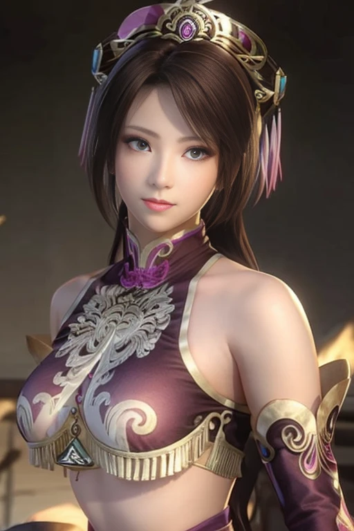 Diao Chan from Romance of the Three Kingdoms,masterpiece、Field,Grass area,beautiful girl、Fine Eyes、Puffy eyes、Too big breasts、Curved waist、Big Ass、highest quality, 超High resolution, (reality: 1.4), Cinema Lighting、Japanese、Asian Beauty、so beautiful、Beautiful Skin、(超reality的な)、(High resolution)、(8k)、(Very detailed)、(美しくFine Eyes)、(Very detailed)、Detailed face、Bright lighting、Professional Lighting、Diagonal Bangster Piece:1.4),(highest quality:1.4),(Confused:1.4)