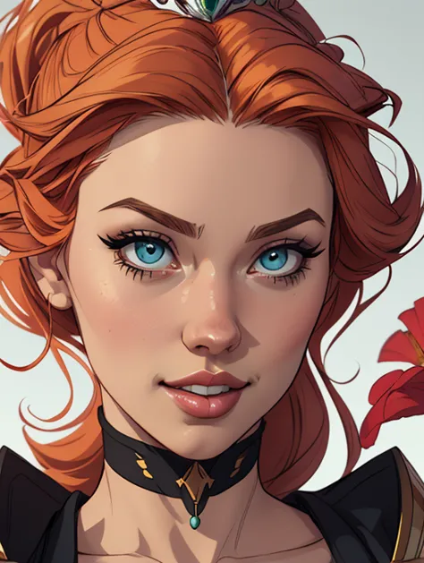 Personagem mulher estilo atompunk Fiona rainha Anna de Arendelle com marcas de guerras Imagem de desenho animado de uma mulher ....