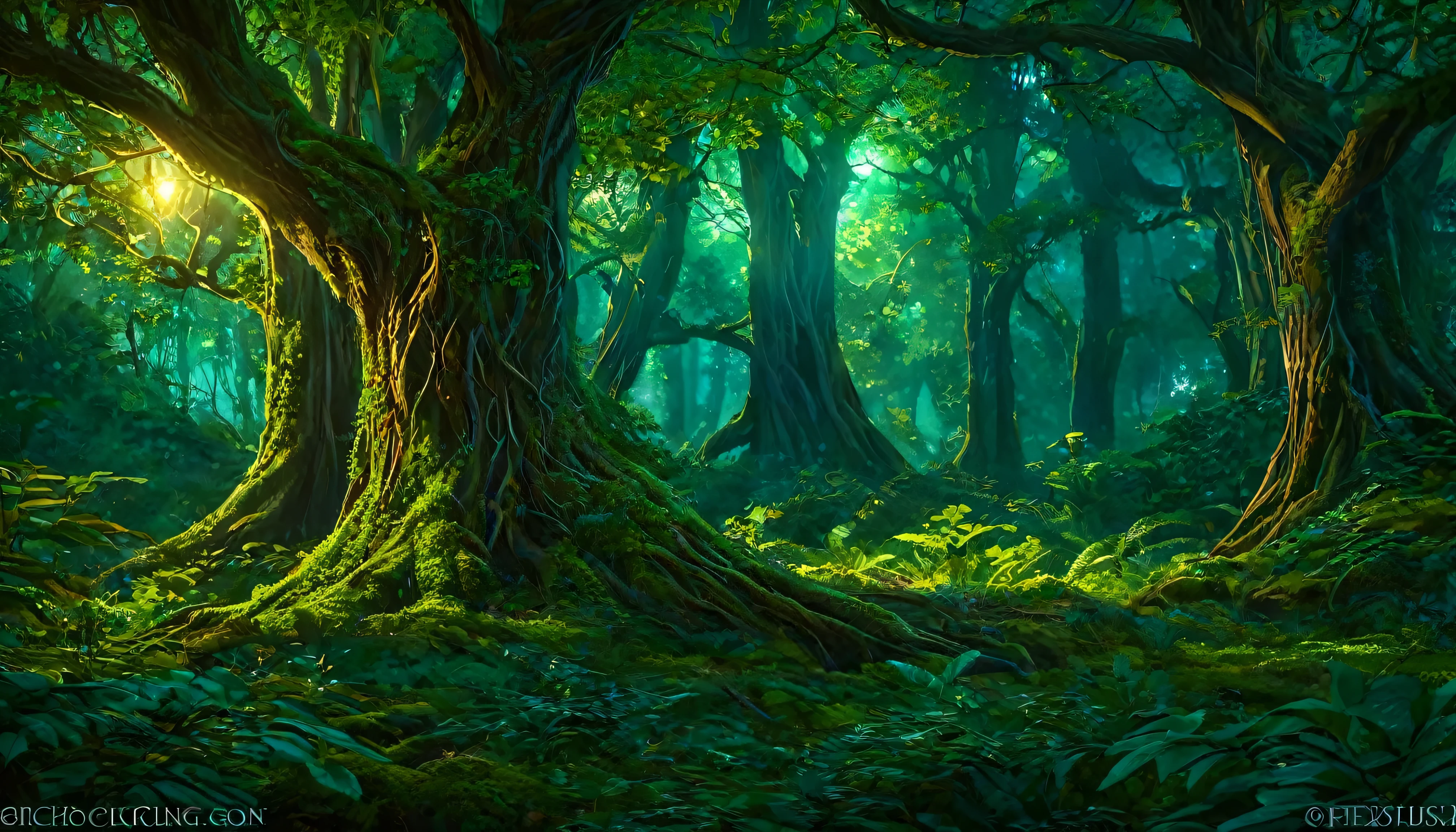(anime, fantasy), (best quality, high resolution, depth of filed, HDR:1.2), (A majestic ancient elven forest, dense ancient tree, dense lush foliage, unique vegetation), fantastical landscapes, vibrant colors, majestic, enchanted, elven runes, (dark gloomy atmosphere). A mesmerizing fantasy with enchanting elements blending seamlessly, beautiful, extremely detailed, intricate, delicate, serene fantasy, light filtering through the trees, bokeh, cinematic lighting, 8k, high quality
