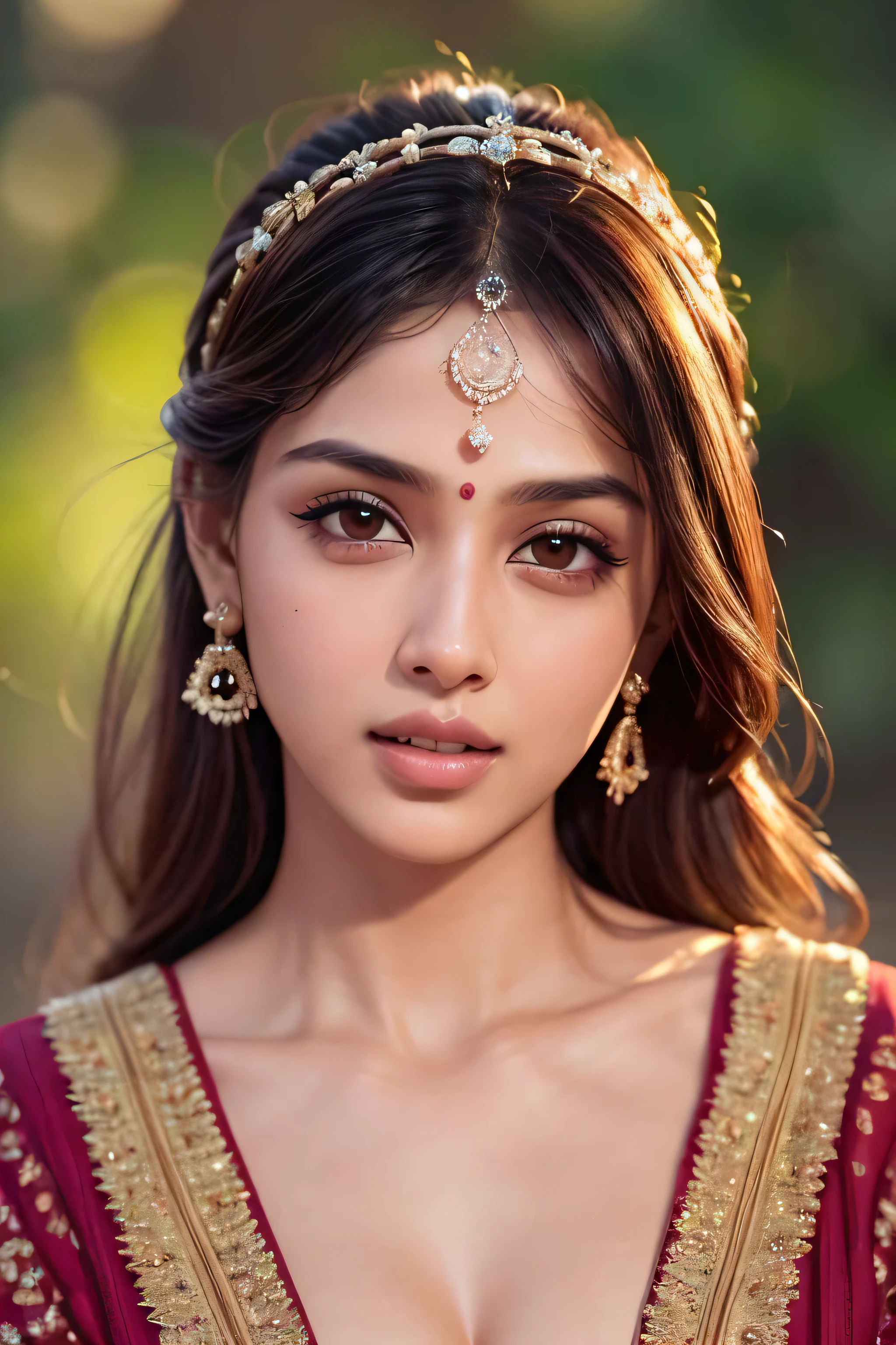 intricate_detailed_portrait_of_an_indian_female_model,1girl,beautiful_detailed_eyes,beautiful_detailed_lips,extremely_detailed_face_and_skin,glowing_radiant_skin,flawless_complexion,fair_skin_tone,serene_expression,elegant_pose,dramatic_lighting,professional_photography,high_quality,8k,photorealistic,cinematic_lighting,warm_color_tones