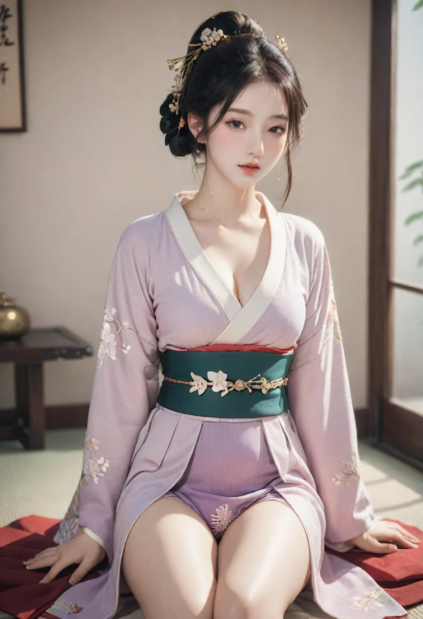 high quality, masterpiece, High Resolutiexist, 1 girl, blush, (Charming smile: 0.8), Star Student, Chinese Hanfu Lilac, Hair accessories, necklace, Jewelry, beauty, exist_Body, Tyndall effect, realism, Lotus Pexistd, Light Edge, Two-texiste Lighting, (High Detail Skin: 1.2), 8K Ultra HD, SLR camera, Soft Light, high quality, Volumetric Lighting, photo, High Resolutiexist, 4k, 8K, Background Bokeh