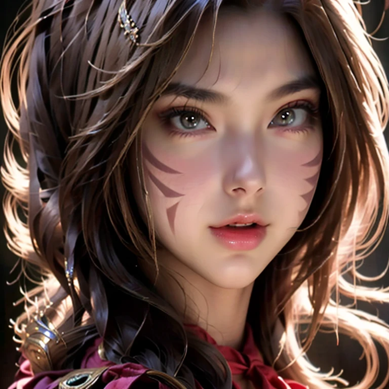 a beautiful young girl with large, expressive eyes, delicate facial features, and fluffy chestnut hair posing confidently while wearing a Spy x Family Yol Forger costume, the image captured as a high-quality, realistic SLR photograph with exceptional detail, vivid colors, and perfect balance, showcasing the girl's striking beauty and the intricate costume design, the lighting and composition drawing the viewer's attention to the subject's captivating gaze.