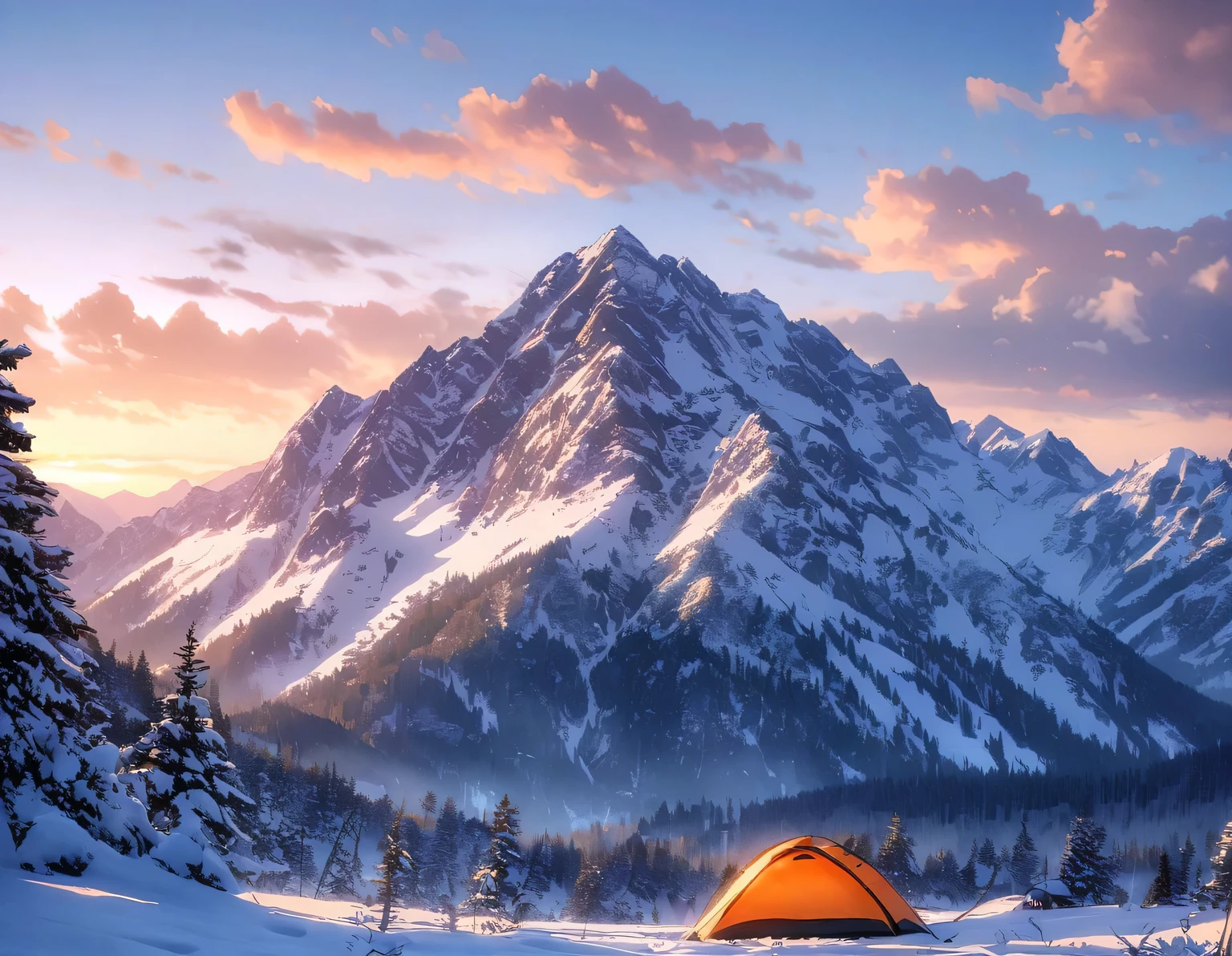 Camping en plein air, John Marston, pratiquant le bushcraft au cœur des montagnes, Des vues spectaculaires