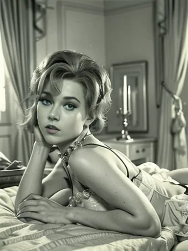 Beautiful woman in the 50s of the 20th century. Jahrhunderts，sexyhaltung
