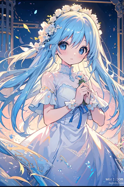 masterpiece, best quality, extremely detailed, (illustration, official art: 1.1), 1 girl, (((light blue long hair))), light blue...