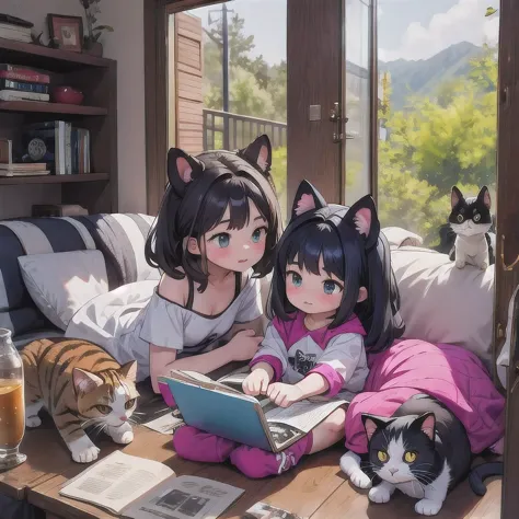 Girl with Cat/Girl with cat/Girl and cat