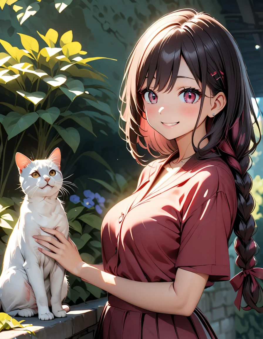 female\(small kid,cute,kawaii,age of 10,2pigtails hair,curly hair,hair color cosmic,big eyes,eye color cosmic,cute dress,[cat ear:2.0],smile,dynamic pose\), BREAK ,background\(inside,messy room,cute room,many kitten\), BREAK ,quality\(8k,wallpaper of extremely detailed CG unit, ​masterpiece,hight resolution,top-quality,top-quality real texture skin,hyper realisitic,increase the resolution,RAW photos,best qualtiy,highly detailed,the wallpaper,cinematic lighting,ray trace,golden ratio\),(close up kitten:1.6),from below