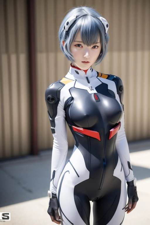 (masterpiece:1.2), highest quality, (Beautiful details:1.4), Highly detailed photos, Natural light, 
Being outdoors, Hangar in the distance, Walking towards here, 
Rei Ayanami, One Girl, 
Dark navy blue hair, Smooth Hair, Thin Hair, short hair, (Dark red eyes:1.6), 
Don't leave or right々headgear of, White headpod, Headset Interface, 
Bodysuits, A plug suit that completely covers the body, A simple and soft plug suit, 透けない白いBodysuits,
Small breasts, small breasts, 