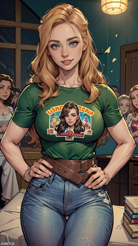  junto com o Procreate Girls Head base stamps personagem das HQs da Marvel  de 35 anos, Jennifer Connelly very long to the waist...