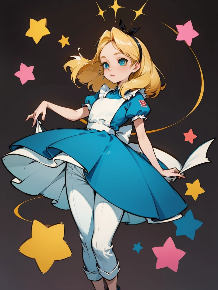 alicewaifu, vestido, solo, delantal, banda para el cabello, blue vestido, Pantys, mangas hinchadas, cinta, Mary Janes, white Pantys, mangas cortas hinchadas, calzado negro, puntaje_9, puntaje_8_arriba, puntaje_7_arriba, puntaje_6_arriba, puntaje_5_arriba