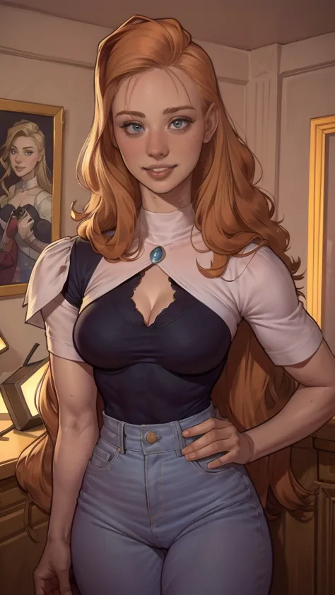  junto com o Procreate Girls Head base stamps personagem das HQs da Marvel  de 35 anos, Jennifer Connelly very long to the waist...