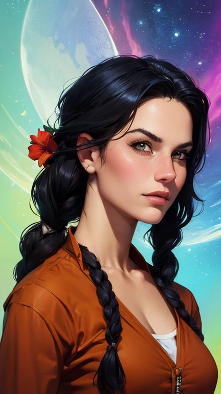 uma mulher com longos cabelos pretos e camisa azul com uma estrela no peito, linda arte digital, beautiful digital illustration, arte digital realista 4k, arte digital realista 4k, linda pintura digital, linda pintura digital, stunning digital illustration, Alena Aenami e Artgerm, belo retrato detalhado, linda pintura de personagem, pintura real de personagens altamente detalhado, arte digital detalhada fofa, Fan art horror character design portrait, beautiful curly black hair digital illustration high quality portrait, arte em quadrinhos, retrato do design do personagem, Naked busty woman with medium breasts cartoon style female character Geena Davis mercenary warrior Female character Queen Anna of Arendelle with battle scars Cartoon image of a woman .Ilustra??o estilo desenho animado, estilo de arte dos desenhos animados, estilo de arte dos desenhos animados, digital illustration style, design de personagens altamente detalhado, arte digital detalhada coragem, Forest fan art, Design de personagens de retrato, beautiful digital illustration, retrato de alta qualidade, Arte em quadrinhos, mulher jovem cabelo com transas lindas . Queen Anna of ArendelleBeautiful lined eyes Medium large bust and wonderful sexy clothes. sunrise bright wish image expression,Star, heart, Spectral rainbow, Fundo, cabelo chique lavanda branco menta, macio, Idiomas mistos_SMS, (Fundo bonito e claro:1.2),, Pintura de fantasia , Olho de renda com alto detalhe, long braids, braid, Universo, Galaxy, cabelo longo, penteado legal, o fluxo, como, como, cabelo super fino, melhor qualidade, alta qualidade, high resolution, Aprimoramento de detalhes, ((a imagem mais linda in the world)), Obra de arte, melhor qualidade, alta qualidadeAprimoramento de detalhes, ((a imagem mais linda ), cabelo brilhante, Estampas de vestidos super chiques, Flores stamp, Mesh pantyhose,, waist-to-head illustration Queen Anne of