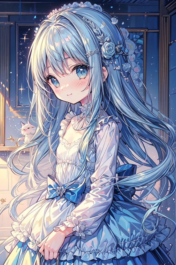 masterpiece, best quality, extremely detailed, (illustration, official art:1.1), 1 girl ,(((( light blue long hair)))), ,(((( light blue long hair)))),light blue hair, ,, long hair ((blush)) , cute face, big eyes, masterpiece, best quality,(((((a very delicate and beautiful girl))))),Amazing,beautiful detailed eyes,blunt bangs((((little delicate girl)))),tareme(true beautiful:1.2), sense of depth,dynamic angle,,,, affectionate smile, (true beautiful:1.2),,(tiny 1girl model:1.2),)(flat chest), (((masterpiece))), (((best quality))), (((ultra detailed))), (masterpiece, best quality:1.5), illustration, (extream detailed), (little whites cat  kitten and one girl:1.3), girl holding white little cat (kitten), focus on cat, background is back alley, detasiled sunlight, looking viewer, (front view:1.4), (cat looking viewer:1.2), (happy:1.3), (upper body:1.1)