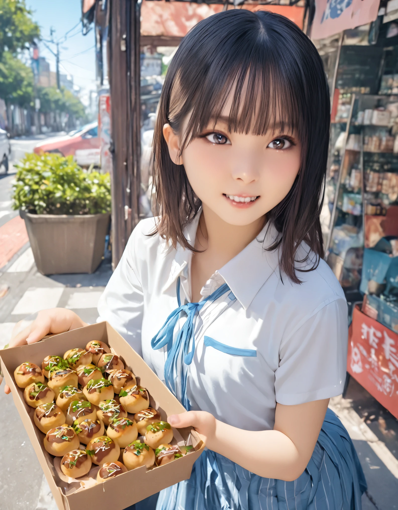 (best quality:1.2), 1girl, break, Takoyaki