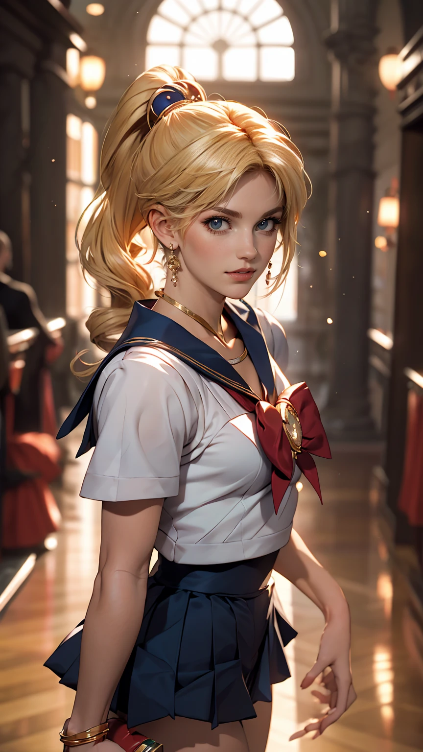 ((masterpiece)), (highest quality), (Super detailed), ((Very detailed)), 4K, (8k), Sailor Moon, Long Blonde Hair, Double Ponytail, Sailor Moon Aesthetics, Dream Core,