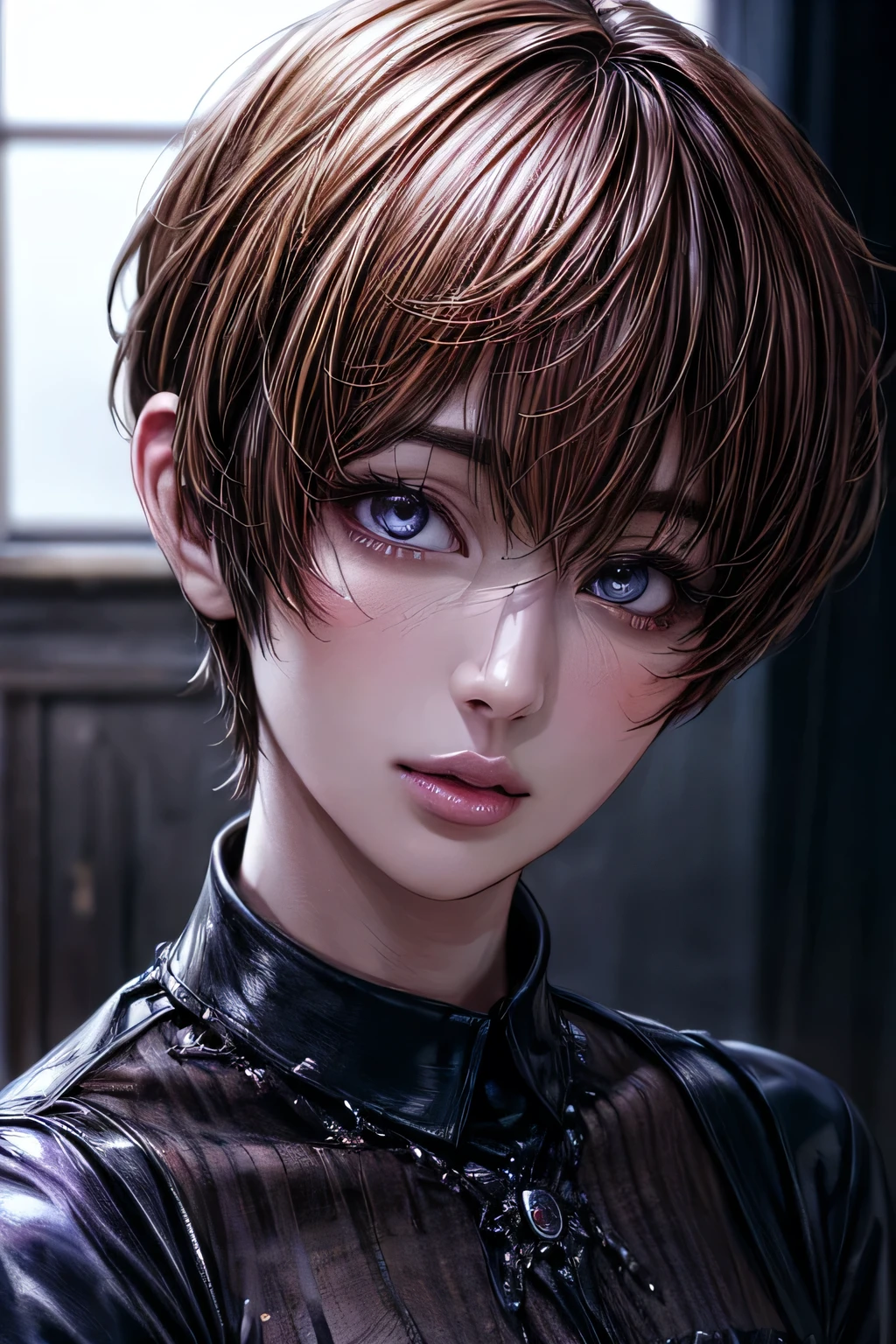 (NSFW:-1.5), (masterpiece:1.3), (8k, photorealistic, RAW photo, best quality: 1.4), 
cinematic lighting, 
(1boy), beautiful face, (realistic face), 
beautiful hairstyle, (short hair:1.5),
realistic eyes, beautiful detailed eyes, 
(realistic skin), beautiful skin, 
(blouse), 
absurdres, attractive, 
ultra high res, ultra realistic, highly detailed, 
golden ratio, 