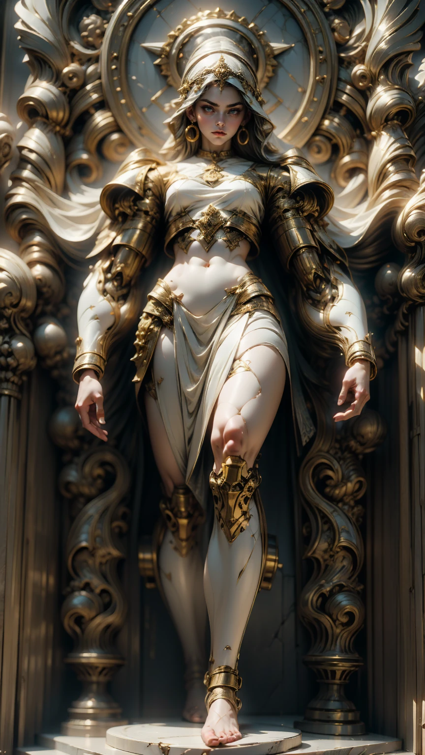 ギリシャ正教の絵画様式で描かれた女神アテナの絵画, 全身画像, 16k, 超高解像度.写実的な, 超高解像度, 生, デジタル一眼レフ, 自然光, シャープなフォーカス