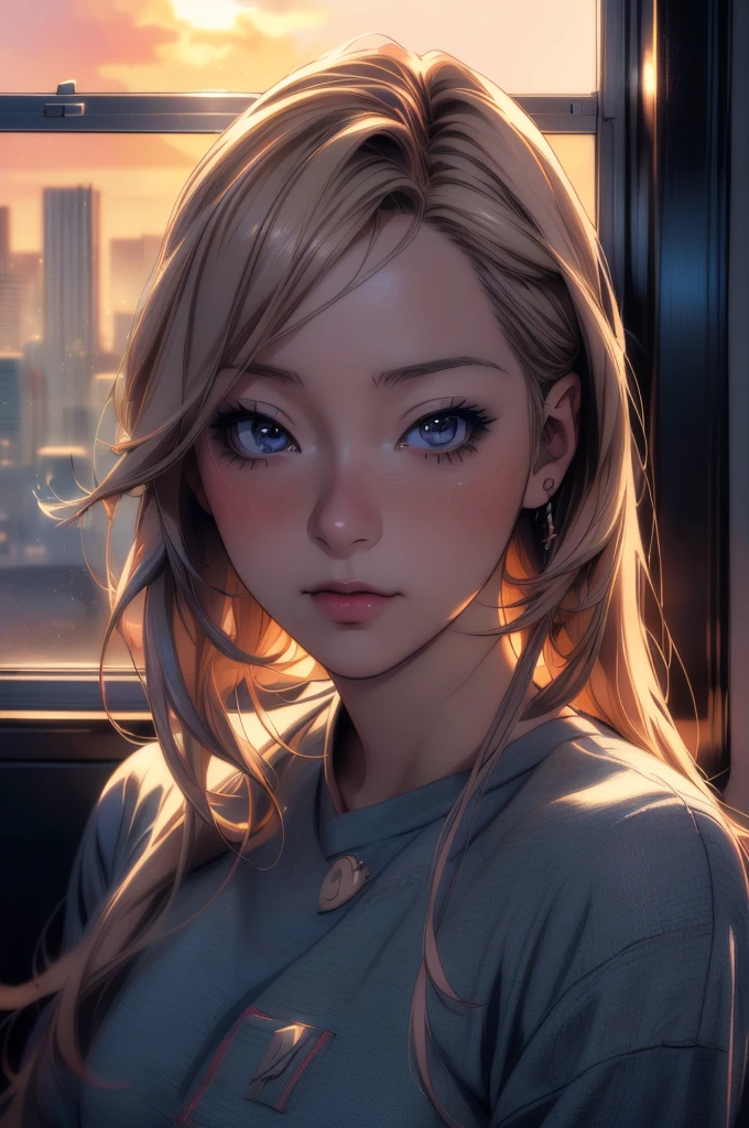 1girl on a train looking out the window, detailed anime portrait, lofi portrait at a window, beautiful anime girl, lofi portrait, lofi girl, anime girl portrait, gwyneth poe style artwork, high quality portrait, sunset, charming anime girl, cute anime girl, realistic cute girl illustration, anime style, (best quality,4k,8k,highres,masterpiece:1.2),ultra-detailed,(realistic,photorealistic,photo-realistic:1.37),HDR,UHD,studio lighting,ultra-fine painting,sharp focus,physically-based rendering,extreme detail description,professional,vivid colors,bokeh