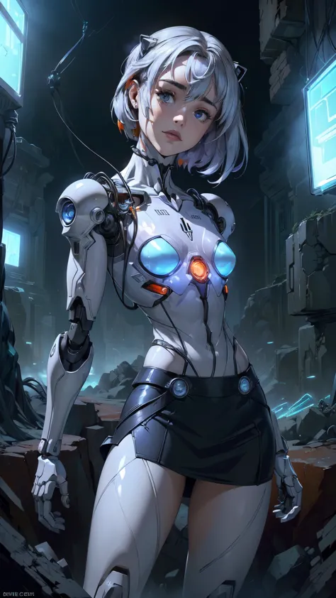 (La mejor calidad,A high resolution,Ultra - detallado,actual),sabrina carpenter cyborg transparent , ( mini skirt cyborg orange ...