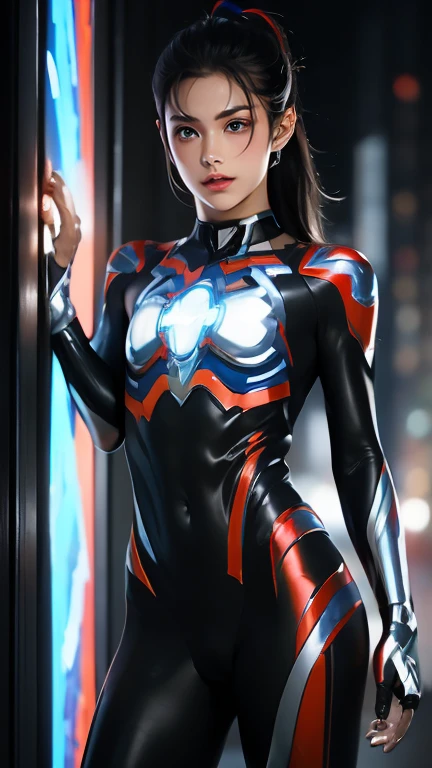 ultraman, Realista, Realista, luces de película, Un joven con traje rojo y plateado brillante., 15 años, foto profesional, piel expuesta, modelo japonés, cgi japonés, sexy ultraman suit, Conjunto de Power Rangers, Traje cibernético delgado y ajustado, con elástico por todas partes, cuerpo delicado, trasero pequeño, músculo, abdominales, marca lasciva, Tatuaje en la ingle, cintura delgada, Traje cibernético con vientre expuesto en ambos lados ajustado a la piel., ojos rasgados, mirada aguda, pelo de cola de caballo, mirando hacia adelante, standing mirando hacia adelante, esfera brillante incrustada en el pecho, Examen de ensayo, fondo de cielo azul, joven hermoso, chico joven y guapo, ultraman Boy personification, ultraman-colored latex, ultraman-colored rubber bodysuit, ultraman color suit, ultraman body suit, músculos, abdominales, mask off ultraman Boy, ultraman Boy without mask, ultraman Boy suit, ultraman Boy cosplay, ultraman Boy costume,  Cuerpo de niño, ultraman Boy with face exposed, ultraman without mask Boy, ultraman without mask, pelo medio largo, pelo de cola de caballo, color timer on chest, drenaje de energía en el pecho, ultraman Boy, cara de niño, niño con pelo largo, ultraman Boy cosplayer, cara expuesta, 13 para niño, young cara de niño, alta definición, de la máxima calidad, mejor obra maestra, máxima claridad, resolución más alta, 8K, 16k, 32k, arte generado por computadora, detalle más alto, tiro de cuerpo completo, vista de cuerpo completo, Belly-baring ultraman-colored bodysuit, belly-baring ultraman-colored bodysuit, traje revelador, marca lasciva, tatuaje en la entrepierna, abdominal músculo openwork bodysuit, abdominal músculo visible bodysuit,