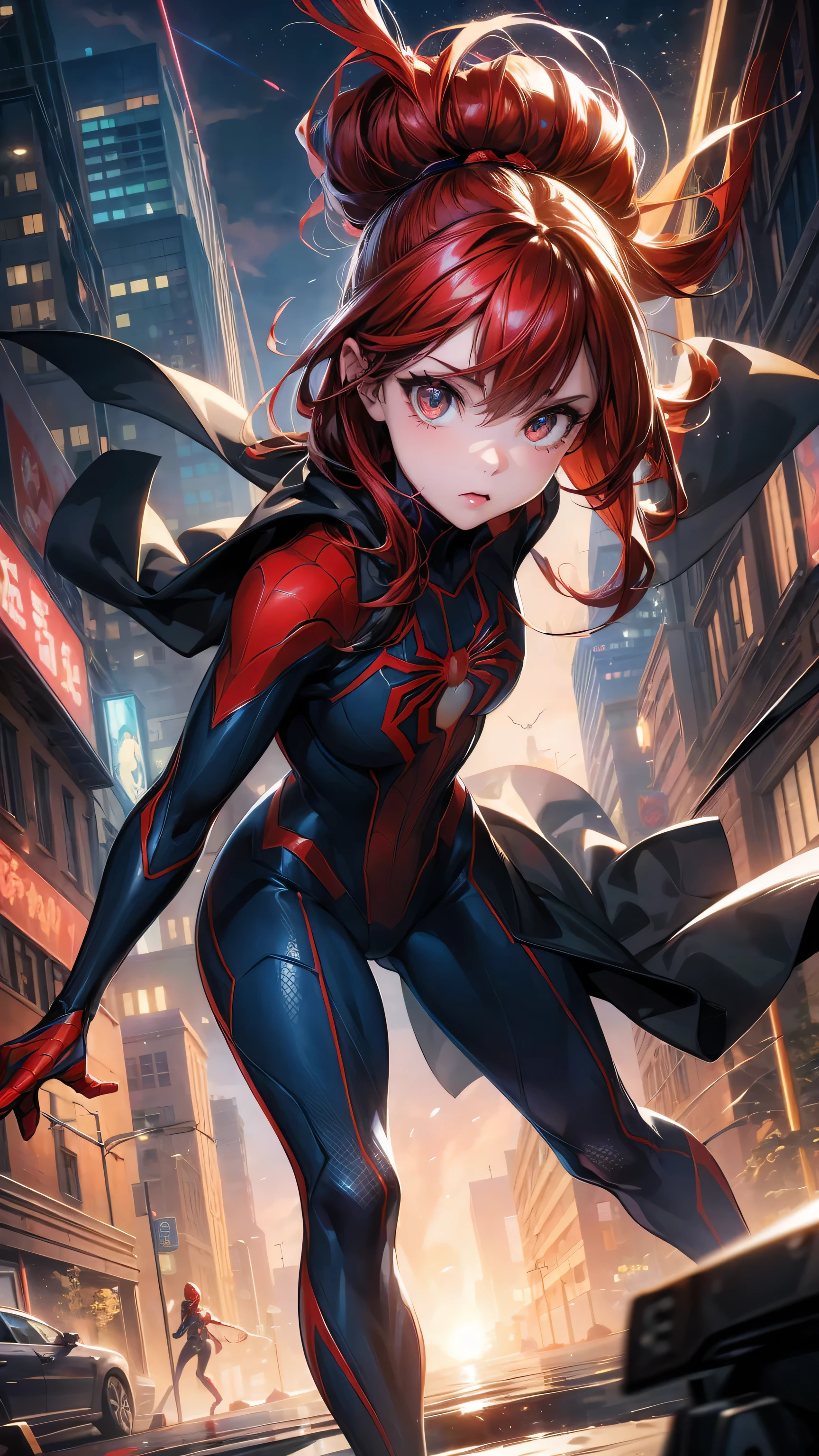 ウーマンスパイダーマン - スパイダーマンとダークシティのスパイダーマン, スパイダーバース art style, into the スパイダーバース, スパイダーバース, スパイダーバース, 未来的なスタイルのヒーロー, 何千もの道徳!!!, 3840×2160, 3840x2160, 何千もの道徳, HD 4K 壁紙, sfm によるレンダリング, 超詳細なレンダリング