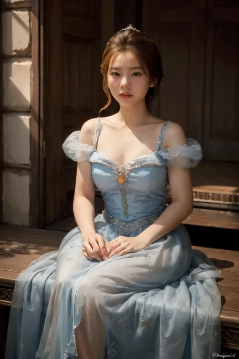 ((masterpiece, realistic, best quality, extremely intricate, solo, 1girl)), Cinderella, disney princess, 