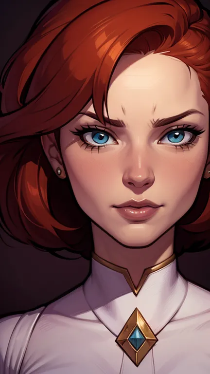 um close up de um desenho animado de uma mulher com cabelo , digite germe and rossdraws, Lois van Baarle e Rossdraws, digite ger...