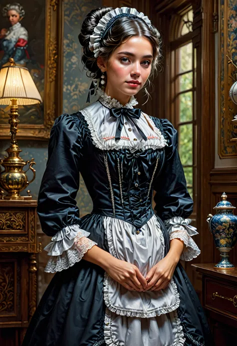 Maid Outfit, by Greg Girard, best quality, masterpiece, very aesthetic, perfect composition, intricate details, ultra-detailed