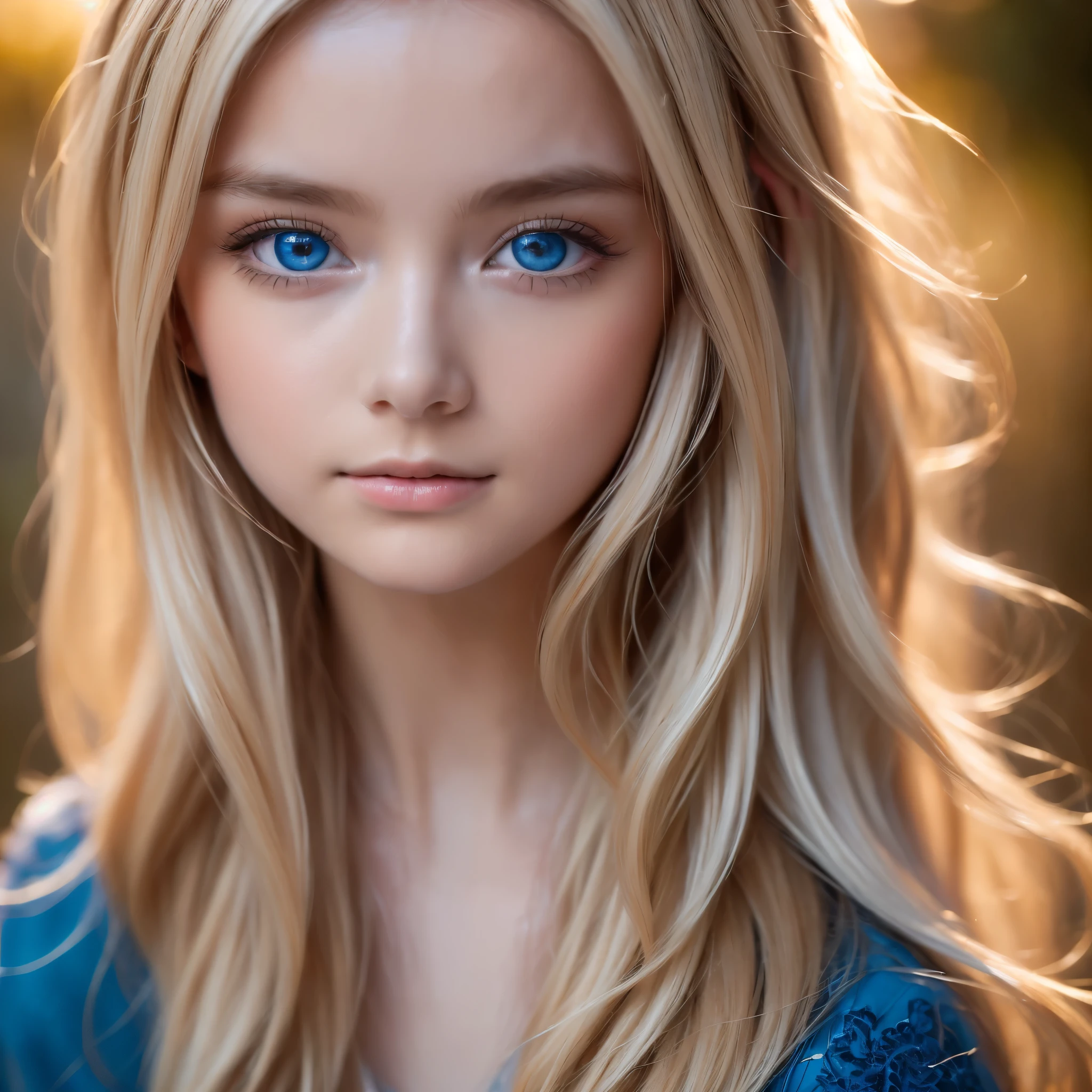 night, RAW Photos, (((Very beautiful portrait))), (Glowing Skin)), 1 girl, Beautiful 16 year old girl from Prague, (((Natural platinum blonde hair)), [Bright Blue Eyes],  [Big eyes], Super long hair, eyeliner, Fluttering Hair, Bangs that cover the eyes、Vibrant, ((masterpiece, 最high quality, Super detailed, Cinematic Light, Intricate details, High resolution, 8k, Very detailed)), Detailed background, 8k uhd, Digital single-lens reflex camera, Soft lighting, high quality, Film Grain, Fujifilm XT3, Shallow depth of field, Natural light, (Perfect hands), Perfect Face, A view from afar、Small Face Beauty、