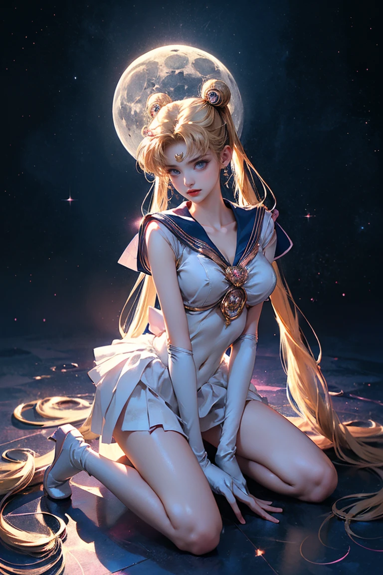 ((masterpiece, highest quality, Highest image quality, High resolution, photorealistic, Raw photo, 8K)), ((Extremely detailed CG unified 8k wallpaper)), (huge stunning goddess shot, very hot and sexy, jaw-dropping beauty, perfect proportions, beautiful body, slim body beauty:1.4), Woman taking pictures in sailor suit, sailor moon, sailor moon style, sailor moon. Beautiful, Inspired Sailor Moon, Sailor Moon, official art, Sailor Moon aesthetic, official anime artwork, magical girl anime magical girl, anime princess, magical girl style, high quality artwork, magical girl kneeling before giant crescent moon,